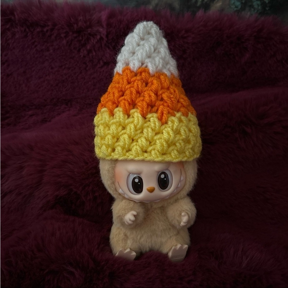 Cute Plush Toy with Candy Corn Hat